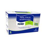 Papel toalha 2 dobras 20,5 x 22cm - branco - com 1250 folhas - Yuri