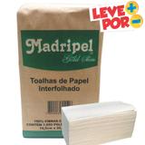 Papel Toalha Branco Interfolhas 2 Dobras Madripel Gold Slim 20,5x19,50cm Fardo com 1.000 Folhas (4 Pt x 250 Fls)