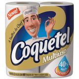 Papel Toalha COQUETEL 02 Rolos com 60 Unids - Multiuso - Carta fabril