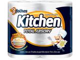 Papel Toalha Folha Tripla Kitchen Total Absorv - 2 Unidades