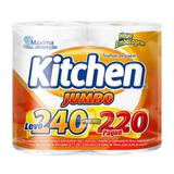 Papel toalha kitchen jumbo leve 240pague 220 folhas - Softys