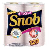Papel toalha snob decorado 12pct c/2 rolos 60fl - Santher