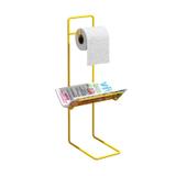 Papeleira com Revisteiro Piso Domo House Amarelo