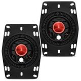 Par Alto Falante Bomber BBR 4" Polegadas 100W RMS 4 Ohms Triaxial Bobina Simples Preto e Vermelho