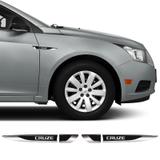 Par Aplique Lateral Cruze Emblema Black Resinado Chevrolet - Sportinox