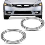 Par Aro Moldura Cromado Grade Farol de Milha Honda New Civic 09 a 11 - G. componentes