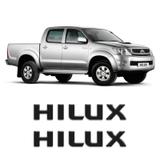 Par de Adesivos Emblema Hilux Preto Resinado Santo Antônio - Sportinox