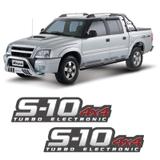 Par De Adesivos S10 2009/2011 Turbo Electronic 4x4 Vermelho - Sportinox