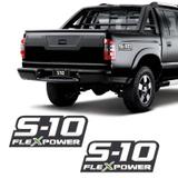 Par De Adesivos S10 Flex Power 2009 2010 2011 Emblema Verde - Sportinox