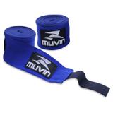Par De Bandagem Atadura Elástica 3 Metros Muay Thai Boxe - Azul - Muvin