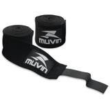 Par De Bandagem Atadura Elástica 3 Metros Muay Thai Boxe - Preta - Muvin