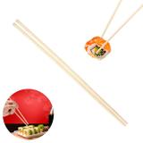 Par de Hashi em Bambu para Sushi Culinaria Oriental Rio Tijucas