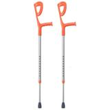 Par de Muleta Canadense Fixa Infantil Laranja BC1507 - Mercur