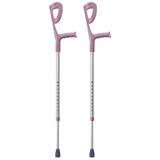 Par de Muleta Canadense Fixa Infantil Rosa BC1507 - Mercur