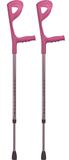 Par de Muleta Canadense Fixa Rosa BC1507 Mercur