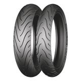 Par de Pneus Michelin Pilot Street 110 70 17 + 140 70 17 Sem Camara