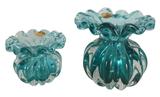 Par De Vaso Murano Trouxinha Cristal Esmeralda - D labone