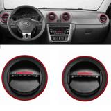 Par Difusor de Ar Gol Voyage Saveiro G5 G6 2008 a 2016 Borda Vermelha Com Miolo Vermelho - Auto quality