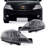 Par Farol C3 2003 2004 2005 2006 2007 2008 2009 2010 2011 2012 Foco Duplo Cromado - Prime