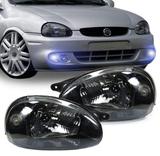 Par Farol Corsa Classic 2003 2004 2005 2006 2007 2008 2009 2010 Mascara Negra - Fortluz