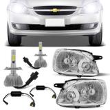 Par Farol Corsa Classic 2010 2011 2012 2013 2014 2015 2016 + Par Lâmpada Super LED 6000K - Prime