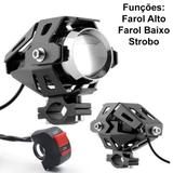 Par Farol de Milha Moto Universal 15w Luz de LED e Chicote - Jdb