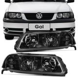 Par Farol Máscara Negra Gol Parati Saveiro G3 2000 2001 2002 2003 2004 2005 Foco Duplo - Prime