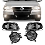 Par Farol Máscara Negra Gol Parati Saveiro G4 06 07 08 09 10 11 12 13 + Kit Farol de Milha - Prime