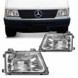 Par Farol Sprinter 1995 1996 1997 1998 1999 2000 2001 2002 Máscara Cromada Foco Duplo Milha - Kit prime