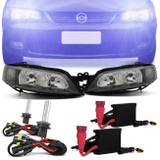 Par Farol Vectra Milenium 00 01 02 03 04 05 Adaptável 97 98 99 Máscara Negra + Kit Xênon 8000K - Prime