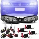 Par Farol Vectra Milenium 00 01 02 03 04 05 Serve 97 98 99 Máscara Negra + 2 Kit Xênon 8000K - Prime