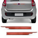 Par Friso Traseiro Universal Asa de Águia Vermelho e Cromado Refletivo - Serauto
