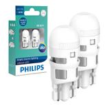 Par Lâmpada LED T10 Pingão W5W Philips Ultinon LED