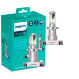 Par Lâmpada Philips H4 Led Xtreme Ultinon 6200K 12V 15W Farol