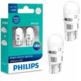 Par Lâmpada Philips Pingão Led Branco T10 6000k