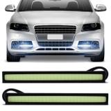 Par Lâmpadas LED Drl Universal 8000K Farol Auxiliar Dia Tipo Xênon Luz Azul 14 cm - Shocklight