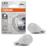Par Lâmpadas LED Osram T10 W5W Pingo LEDriving W5W 6000K 0,5W Luz Branca Aplicação Placa Farol