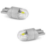 Par Lâmpadas LED T10 W5W Pingo 2 LEDs 7W 12V Luz Branca Aplicação Meia Luz Farolete - M.x.