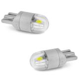Par Lâmpadas LED T10 W5W Pingo 2 LEDs 7W 12V Luz Branca Aplicação Meia Luz Farolete - M.x.