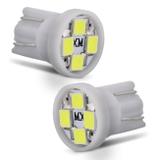 Par Lâmpadas LED T10 W5W Pingo 4SMD1210 4 LEDs 12V 0,5W Tonalidade Branca Aplicação Farol Baixo - M.x.