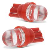 Par Lâmpadas LED T10 W5W Pingo Cob 0,1W 12V Luz Vermelha Aplicação Meia Luz Farolete - M.x.