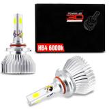 Par Lâmpadas Super LED 3D Headlight HB4 6000K 12V 24V 9000LM Efeito Xênon Carro Moto Caminhão - Shocklight