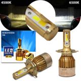 Par Lâmpadas Super LED Dual Color H4 4500K 6500K 36W 8000LM Duas Cores Luz Branca e Luz Amarela - H-tech