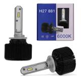Par Lâmpadas Ultra LED S11 H27 881 6000K 12V 35W 8000LM Luz Branca Efeito Xênon Carro e Moto - Shocklight