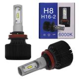 Par Lâmpadas Ultra LED S11 H8 H16-2 6000K 12V 35W 8000LM Luz Branca Efeito Xênon Carro e Moto - Shocklight