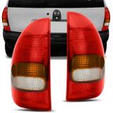 Par Lanterna Traseira Corsa Hatch 4 Portas Corsa Pick Up 1996 1997 1998 1999 Tricolor Cristal - Prime