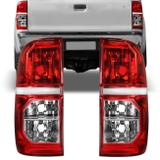 Par Lanterna Traseira Hilux SRV SR 12 13 14 15 Serve 05 06 07 08 09 10 11 Bicolor Cristal - Prime
