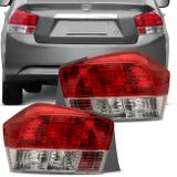 Par Lanterna Traseira Honda City 2009 2010 2011 Bicolor Cristal - Kit prime