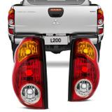 Par Lanterna Traseira L200 Triton 2007 2008 2009 2010 2011 2012 2013 2014 2015 Tricolor - Prime