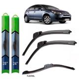 Par palheta limpador para-brisa citroen c4 hatch / pallas /vtr 2007/ soft silicone 28 / 24" - Tech one